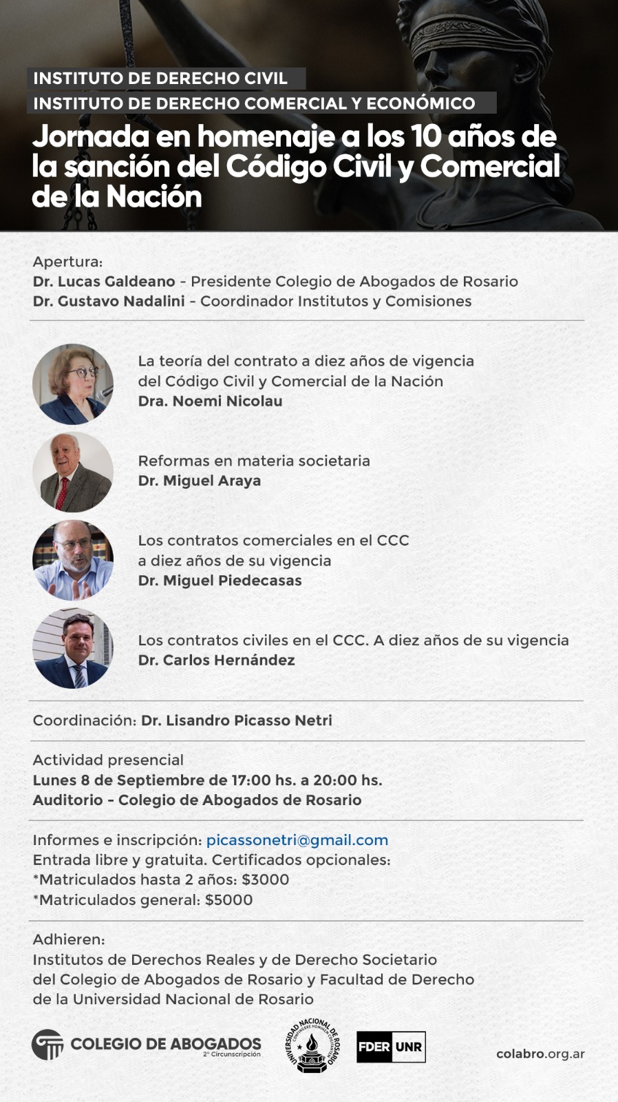 Jornada en homenaje a los 10 años de la sanción del Código Civil y Comercial de la Nación - 08/09/2025